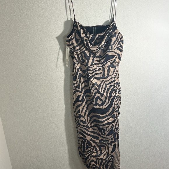 Anthropologie women Sz 14 Sleeveless Draped-Back Asymmetrical Slip Midi Dress - Picture 16 of 16